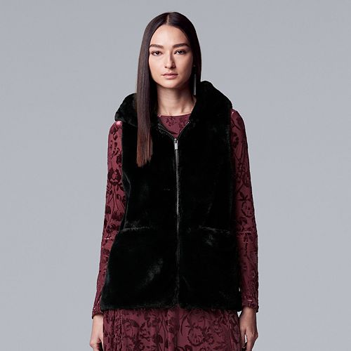 Women's Simply Vera Vera Wang Faux-Fur Vest