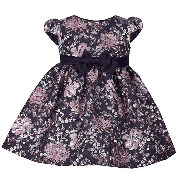 Baby Girl Bonnie Jean Floral Brocade Dress