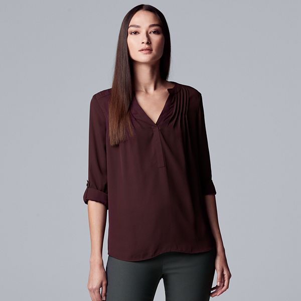 Women's Simply Vera Vera Wang Pintuck Crepe Blouse