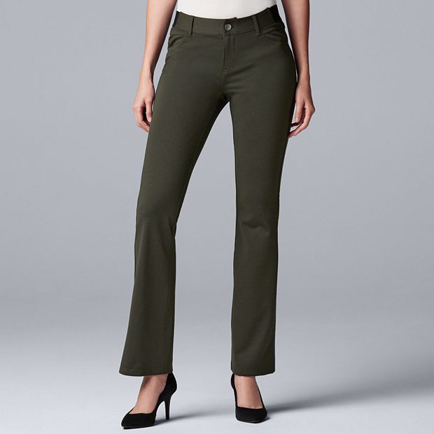 Plus Size Simply Vera Vera Wang MidRise Skinny Ponte Pants