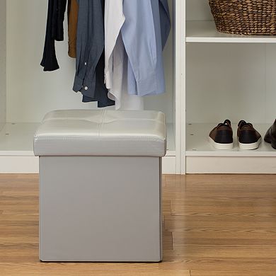Simplify Small Collapsible Folding Storage Ottoman 