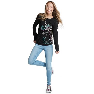 Girls 7-16 & Plus Size SO® Long Sleeve Graphic Tee