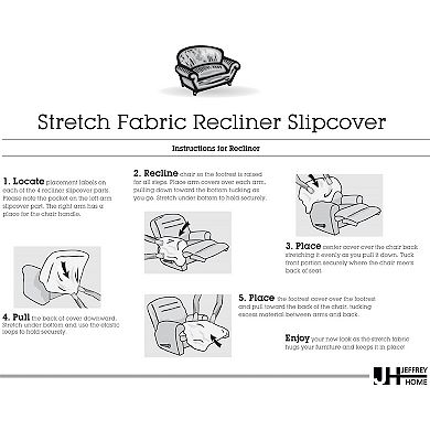 Jeffrey Home Stretch Sensations Stretch Newport Jumbo Recliner Slipcover