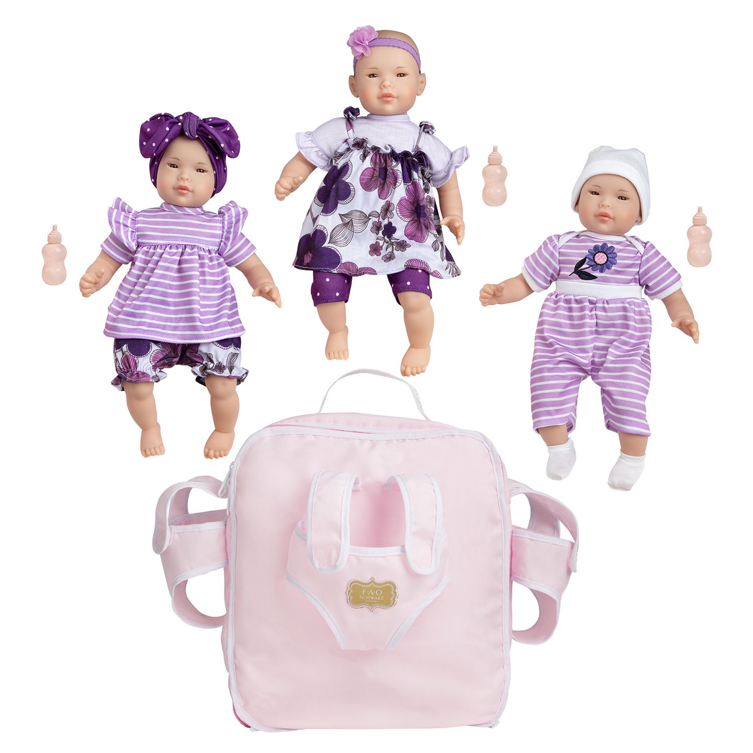 FAO Schwarz Baby Doll Triplets with 