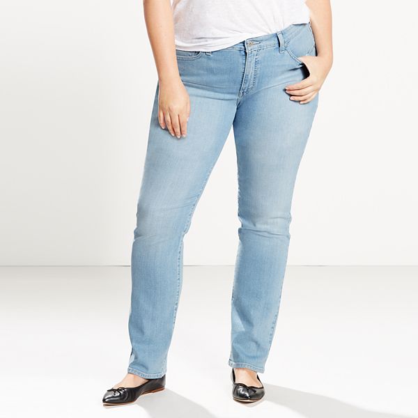 Levis 414 Relaxed Straight Womens Blue Denim Jeans