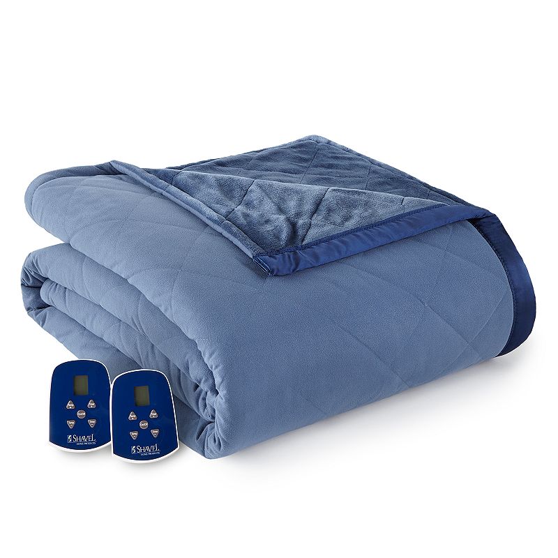 62301806 Micro Flannel Ultra Velvet Heated Blanket, Blue, K sku 62301806