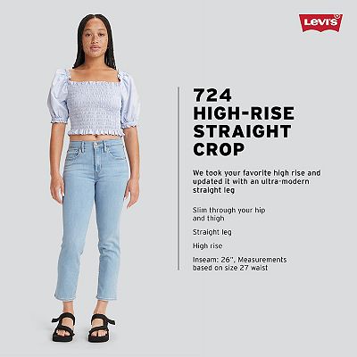 Levi's straight crop jeans best sale