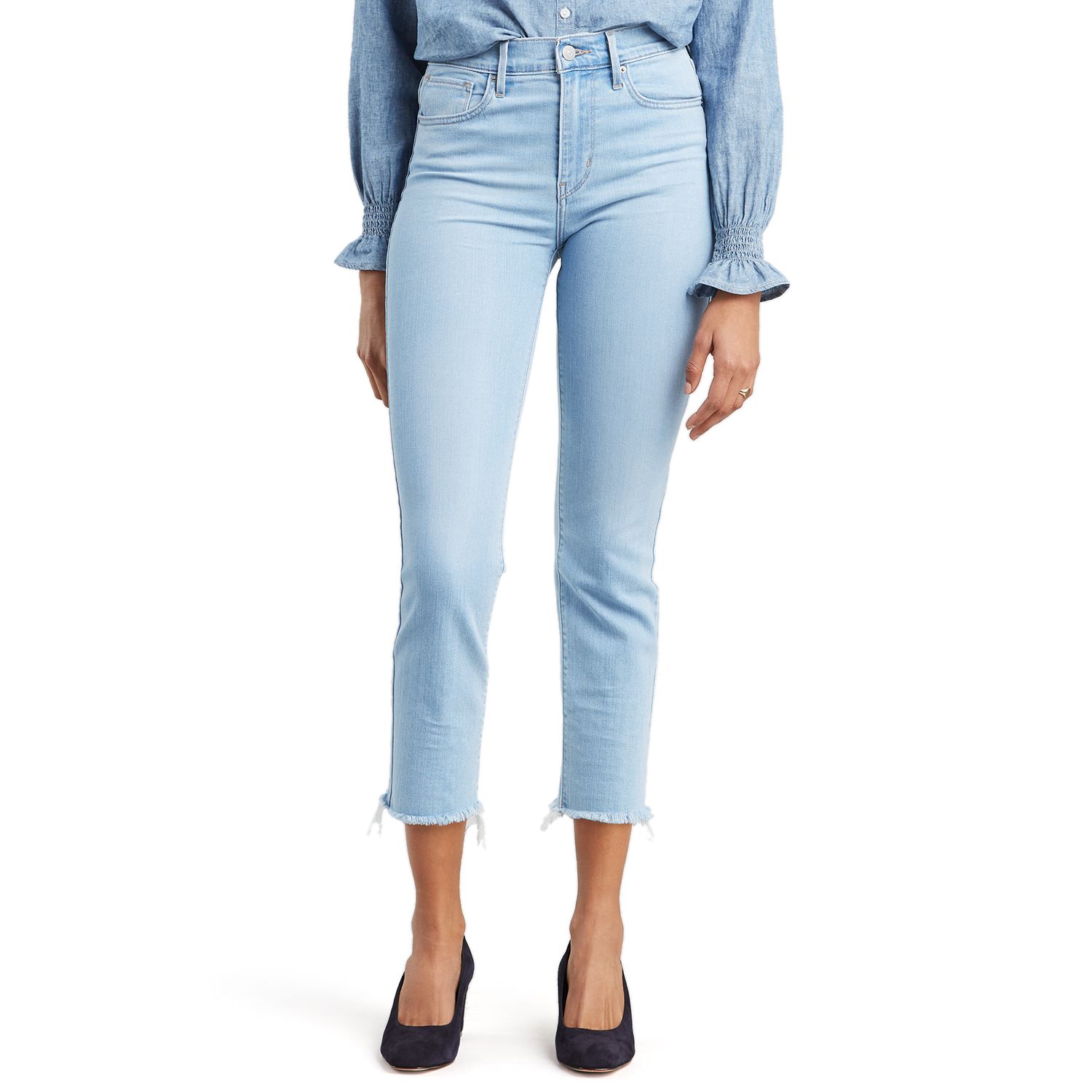 levi's women's 724 high rise straight crop jeans