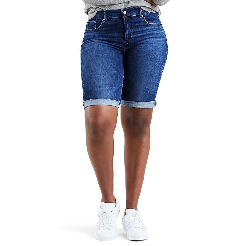 UPC 192531692356 product image for Women's Levi's® Jean Bermuda Shorts, Size: 31(Us 12)M, Dark Blue | upcitemdb.com