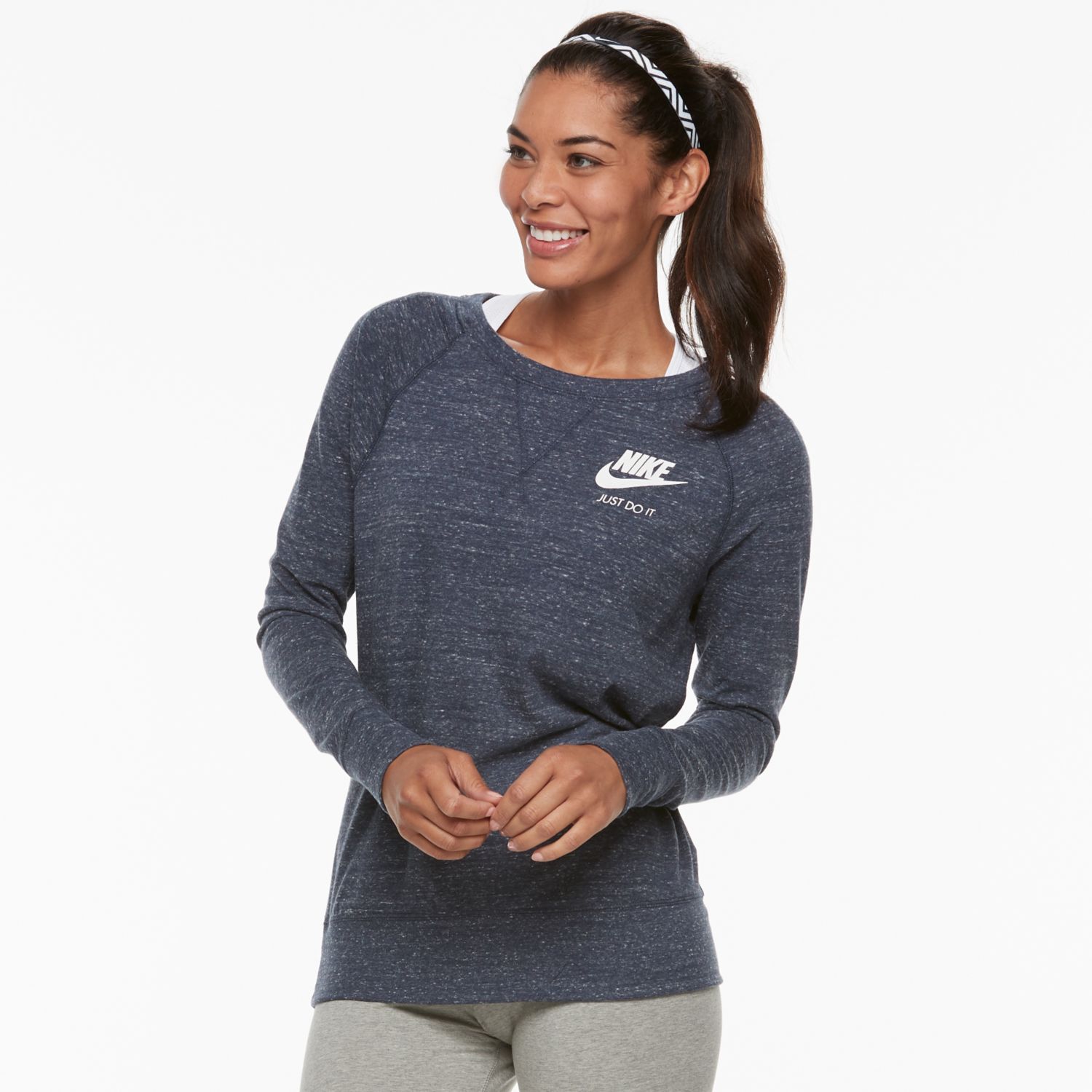 women's nike gym vintage crew top