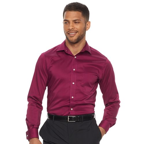 Men’s Chaps Regular Fit Comfort Stretch Spread Collar Dress Shirt