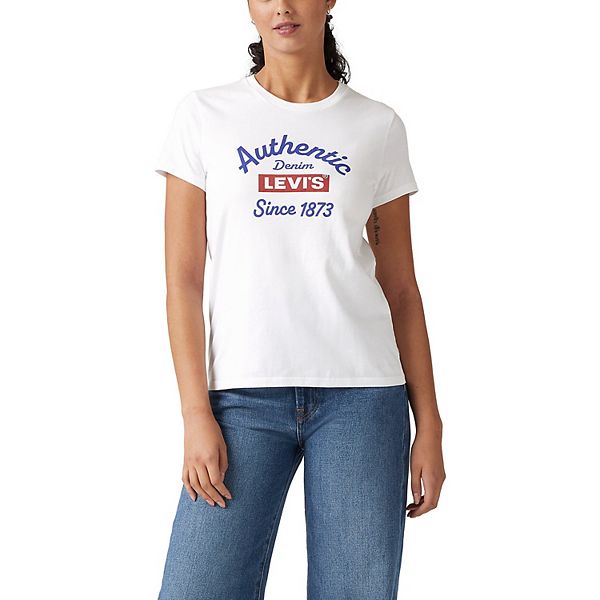 Tシャツ・カットソー Levi's THE PERFECT TEE White Women's Levi's® Logo Perfect Tee