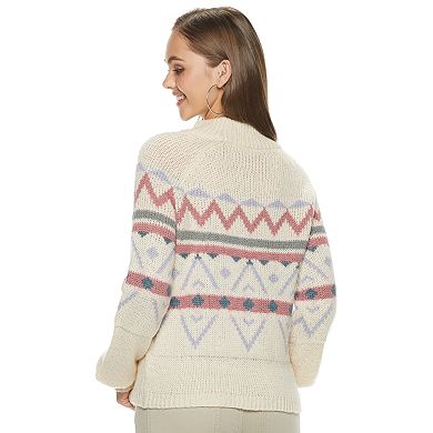 Juniors' SO® Mock Neck Pullover Sweater