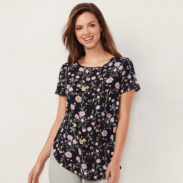 Women's LC Lauren Conrad Print Tie-Back Tee