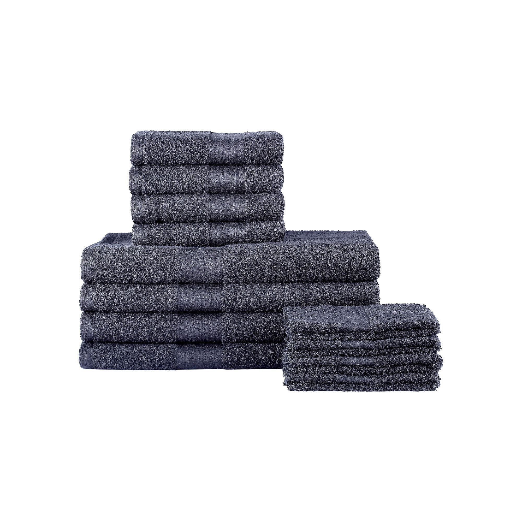 The Big One® 12-piece Bath Towel Set, Black