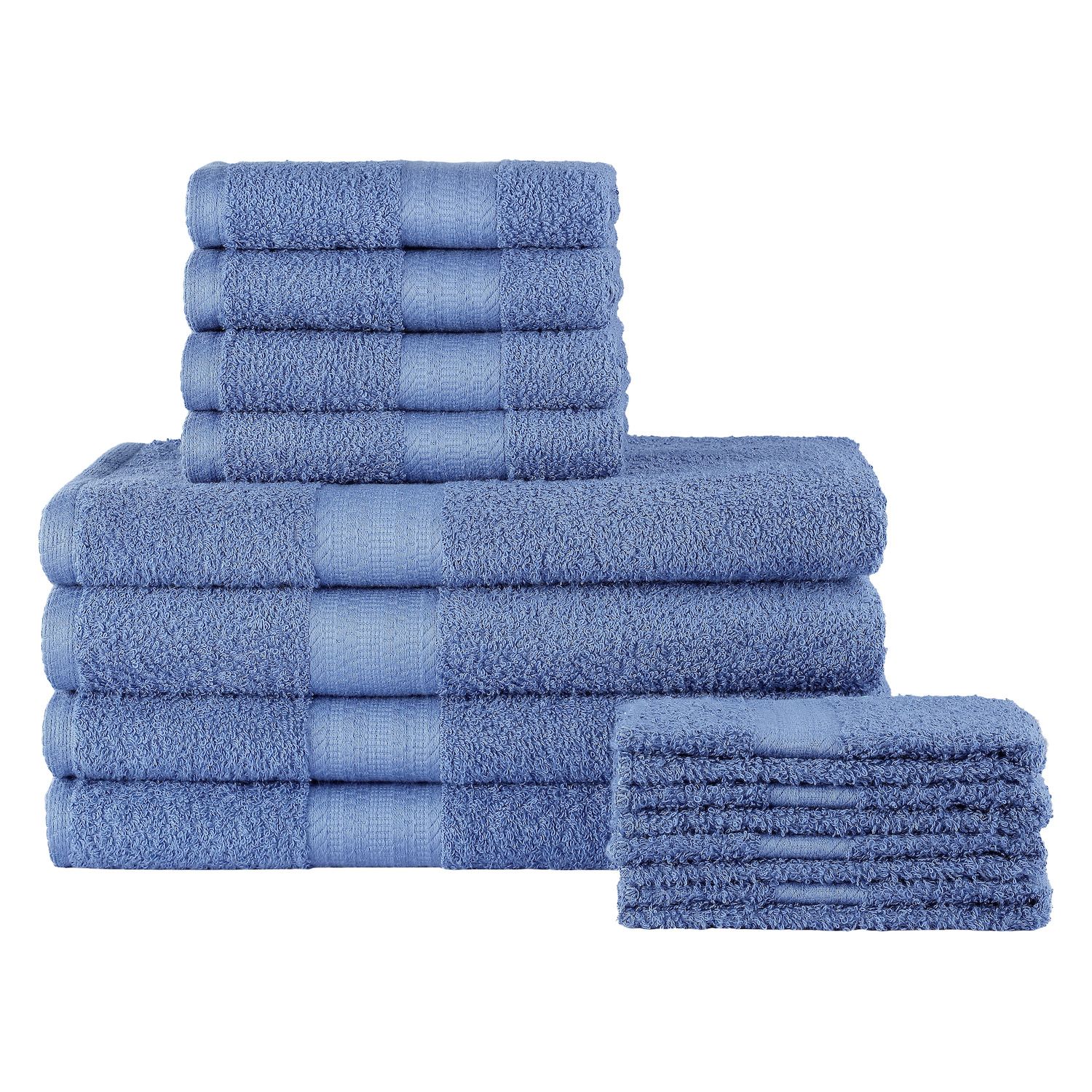 blue bathroom towels