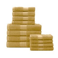 6pc Signature Solid Bath Towel Set Yellow - Cassadecor