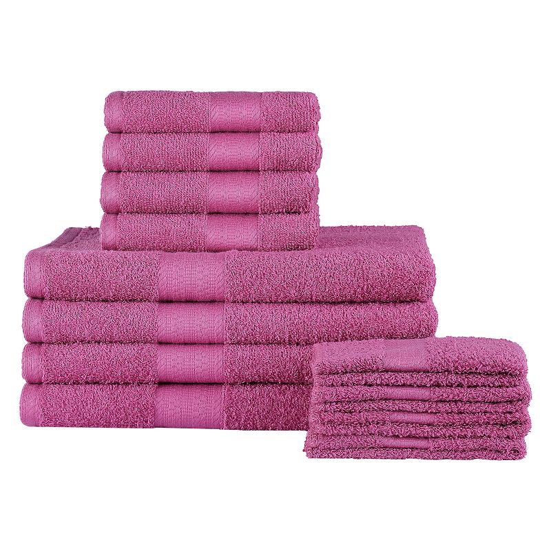 38168806 The Big One 12-pc. Bath Towel Value Pack, Pink, 12 sku 38168806