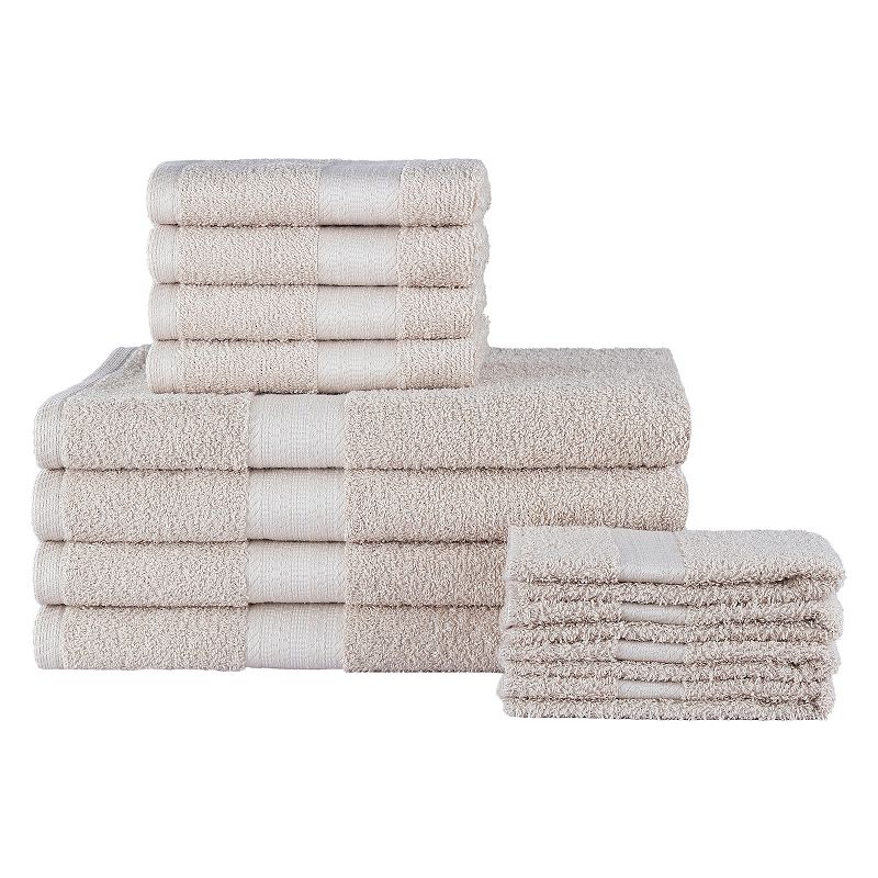 The Big One 12-pc. Bath Towel Value Pack, Beig/Green, 12 PK