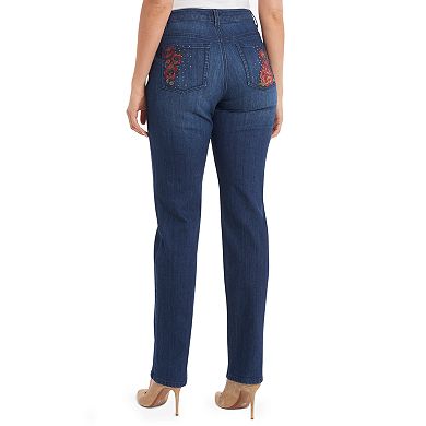 Women's Gloria Vanderbilt Amanda Embellished High-Waisted Tapered Jeans