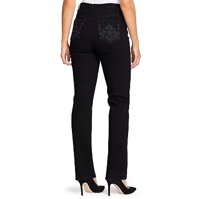 Women's Gloria Vanderbilt Amanda Embellished High-Waisted Tapered Jeans