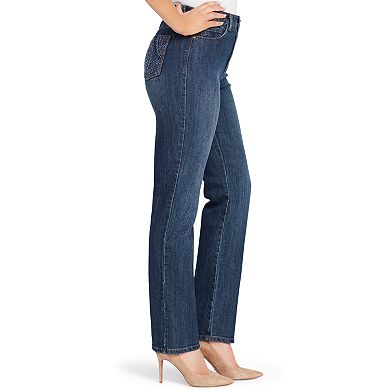Women's Gloria Vanderbilt Amanda Embellished High-Waisted Tapered Jeans