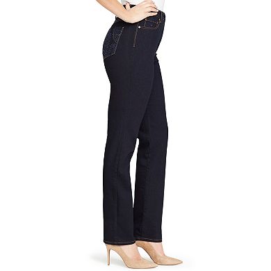 Women's Gloria Vanderbilt Amanda Embellished High-Waisted Tapered Jeans