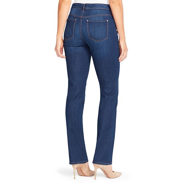 Women's Gloria Vanderbilt Mid Rise Rail Straight-Leg Jeans