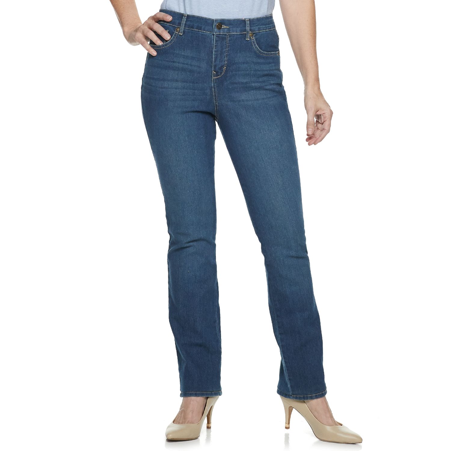 gloria vanderbilt rail straight leg jeans