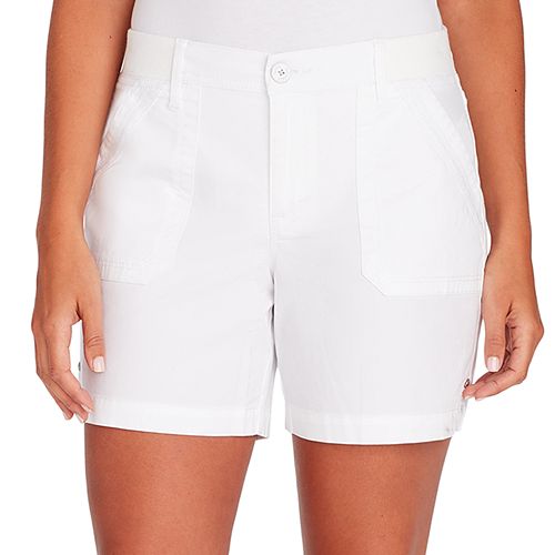 Women's Gloria Vanderbilt Twill Ribbed Waist Utility Shorts
