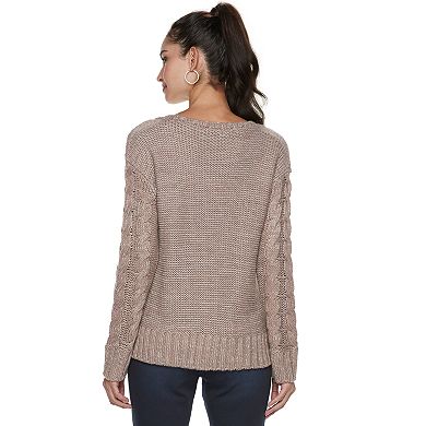 Women's Jennifer Lopez Chunky Cable-Knit Sweater