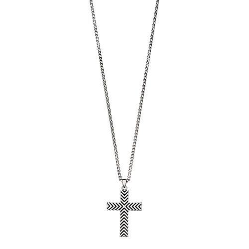Women's stainless steel cross necklace