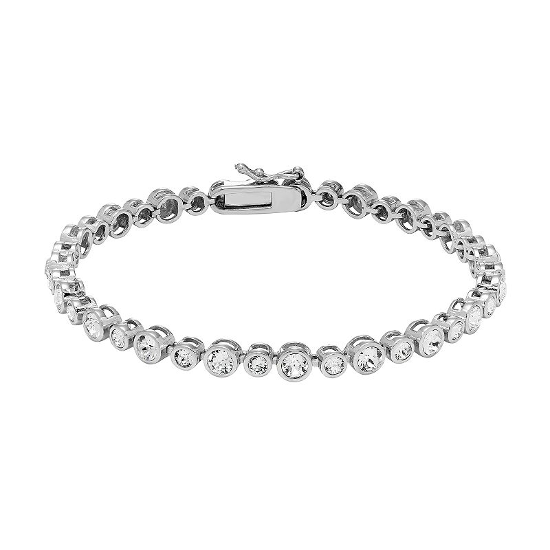 Diamond Splendor Sterling Silver Crystal & Diamond Accent Bubble Bracelet,