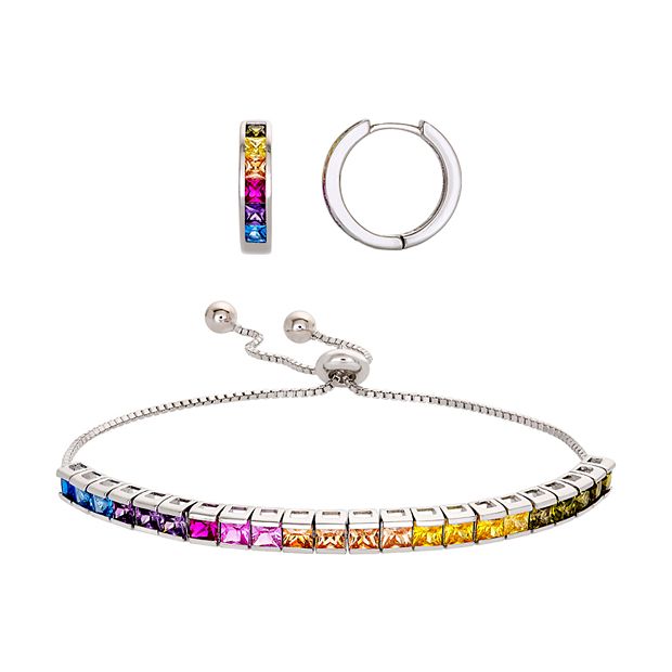 Rainbow on sale bracelet silver