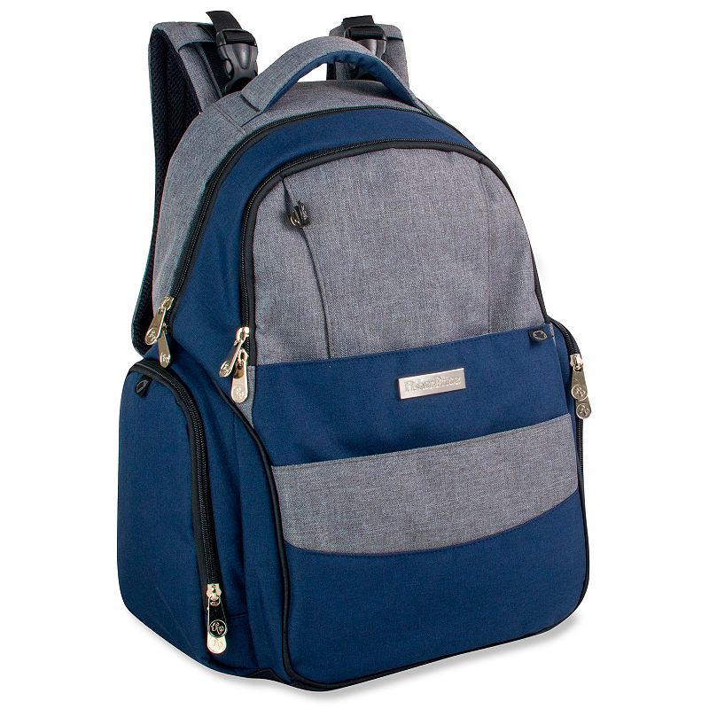 UPC 886252232174 product image for Fisher-Price Skye Heather Denim Backpack Diaper Bag, Blue | upcitemdb.com