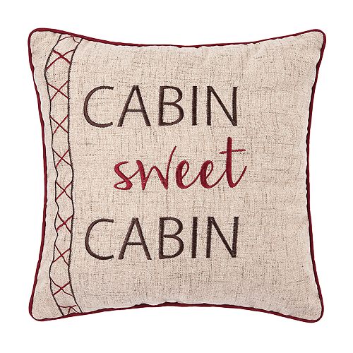 C F Home Rockwell Cabin Sweet Cabin Throw Pillow