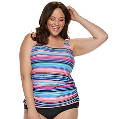 Kohls plus best sale size swim tops