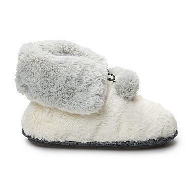 Women's Cuddl Duds Teddy Snuggle Up Bootie Slippers