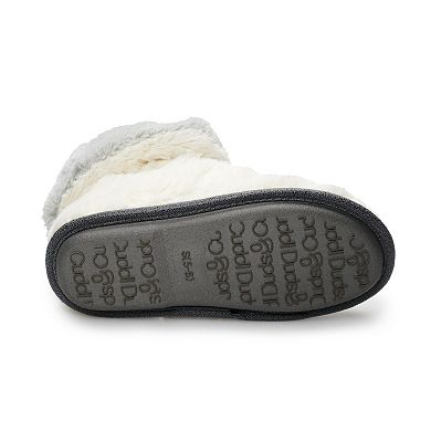 Women's Cuddl Duds Teddy Snuggle Up Bootie Slippers