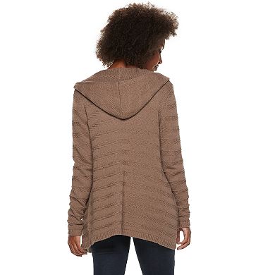 Women's Sonoma Goods For Life® Stripe Stitch Hooded Cardigan