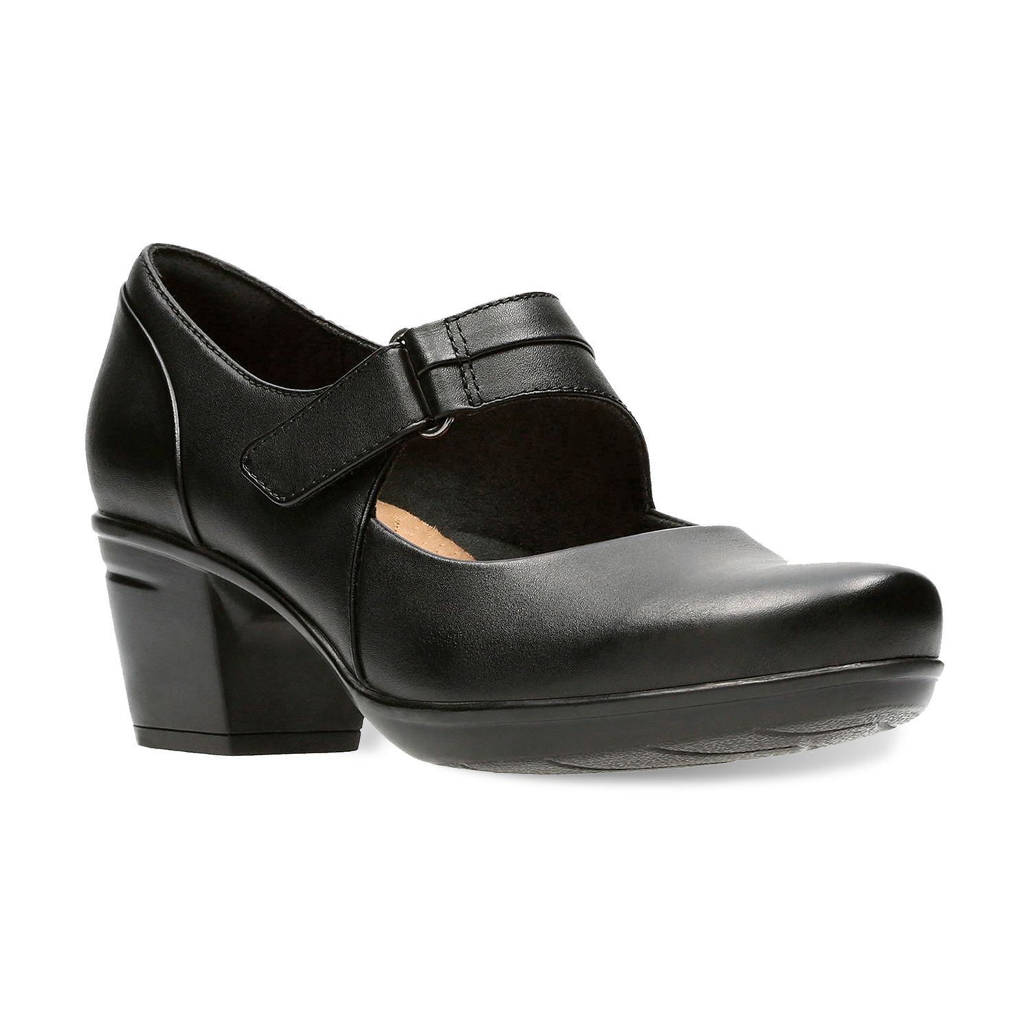 clarks mary jane heel shoes