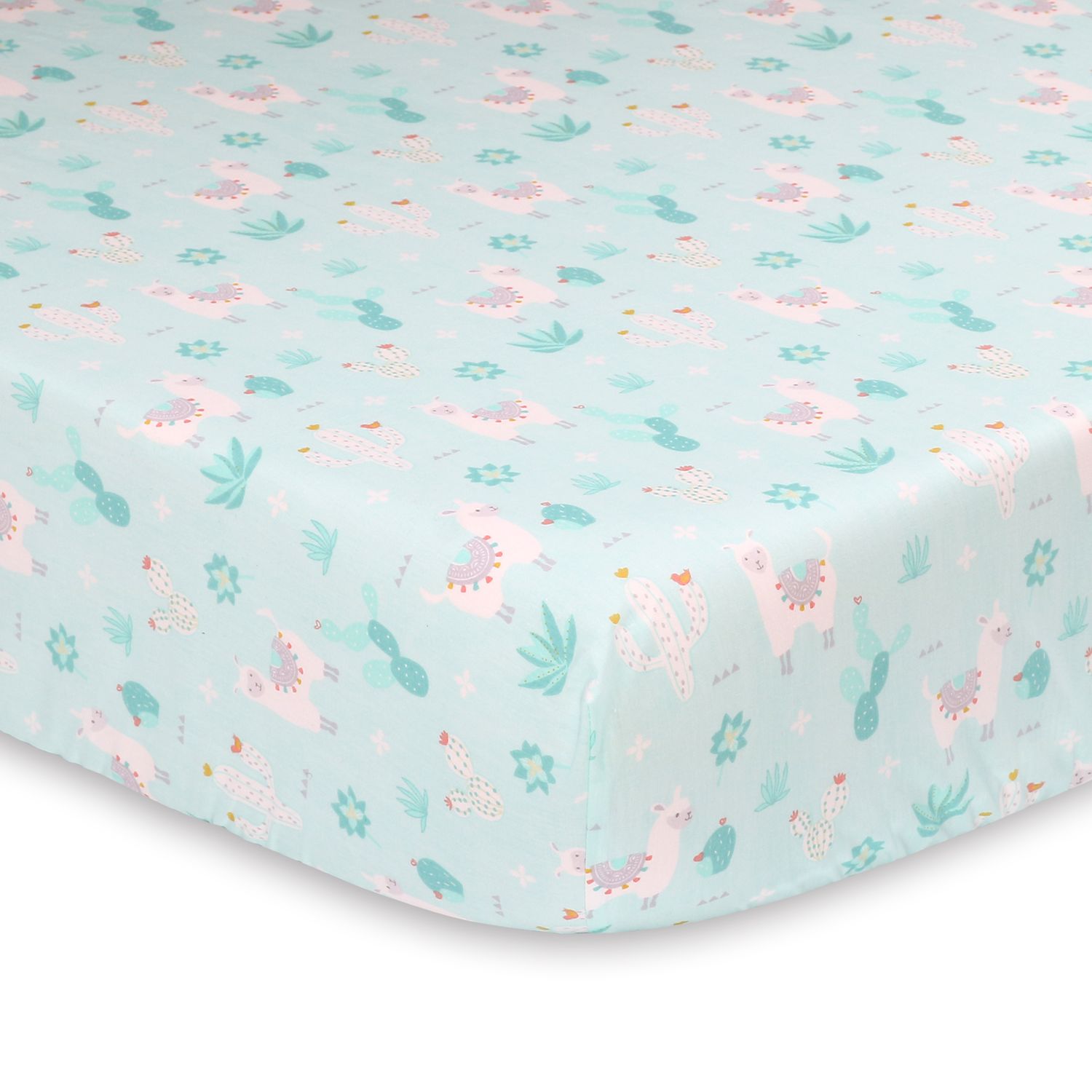 cactus fitted crib sheet