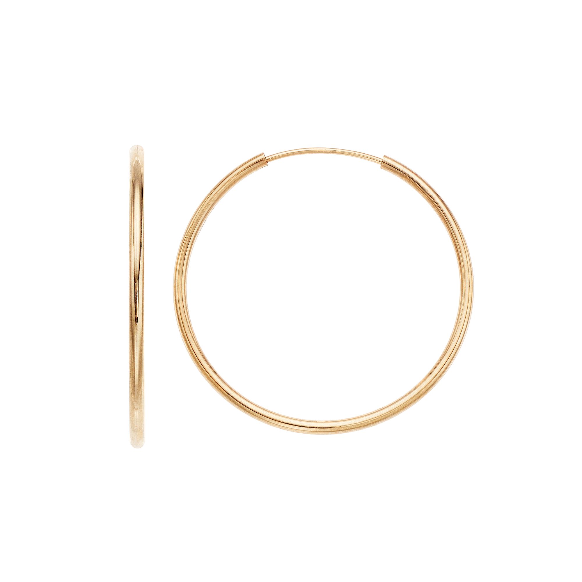 Taylor Grace 10k Gold Endless Hoop Earrings, Womens