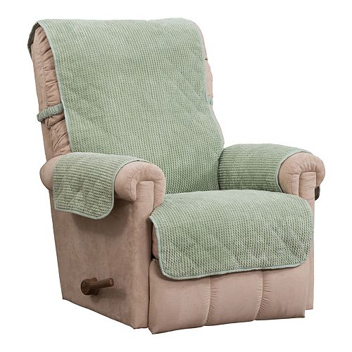 Jeffrey Home Ripple Plush Secure Fit Recliner Furniture Cover Slipcover