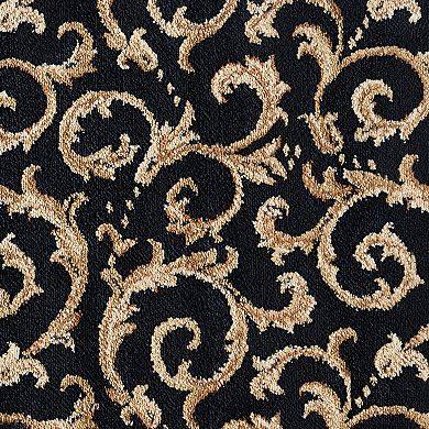 KHL Rugs Westminster Transitional Oriental Black Rectangle Area Rug, 9' x 12.6'