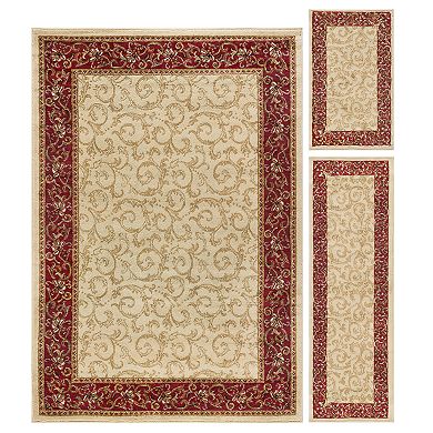 KHL Rugs Westminster Transitional Oriental Black Rectangle Area Rug, 9' x 12.6'