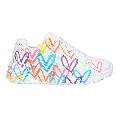 Amazon.com | Skechers Girls Uno Lite-Spread The Love Sneaker