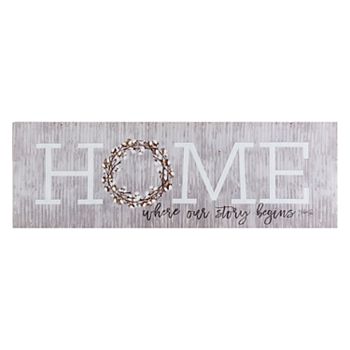 Belle Maison "Home" Farmhouse Canvas Wall Art