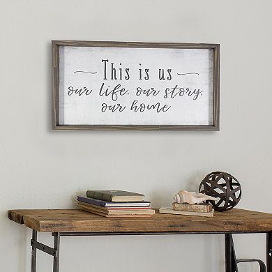 Rustic "Our Life. Our Story. Our Home." Wall Decor 
