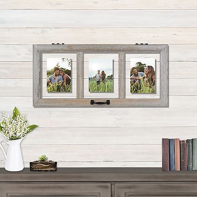 Belle Maison 3-Opening Floating Distressed Collage Frame